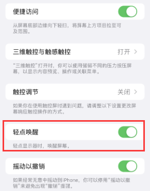 隆子苹果授权维修站分享iPhone轻点无法唤醒怎么办