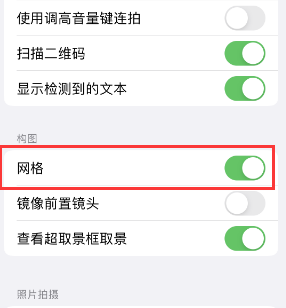 隆子苹果手机维修网点分享iPhone如何开启九宫格构图功能 