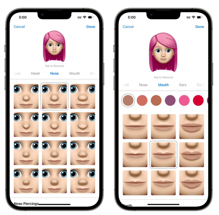 隆子苹果手机维修分享​iOS 16中的拟我表情有了哪些变化和升级 